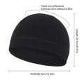 thumbnail image 2 of Gorro cálido de lana polar unisex Gorro con calavera a prueba de viento para hombres y mujeres (negro), 2 of 7