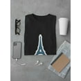 thumbnail image 3 of Eiffel Tower Medium Front Graphic And "Le Paris" Text Underneath Men T-Shirt, Male Large, 3 of 4