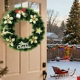 thumbnail image 7 of Christmas Wreath 10 Inch, Pre-Decorated Front Door Wreath for Home Office Church, Xmas Wall Hanging Indoor Holiday Decor, 7 of 7