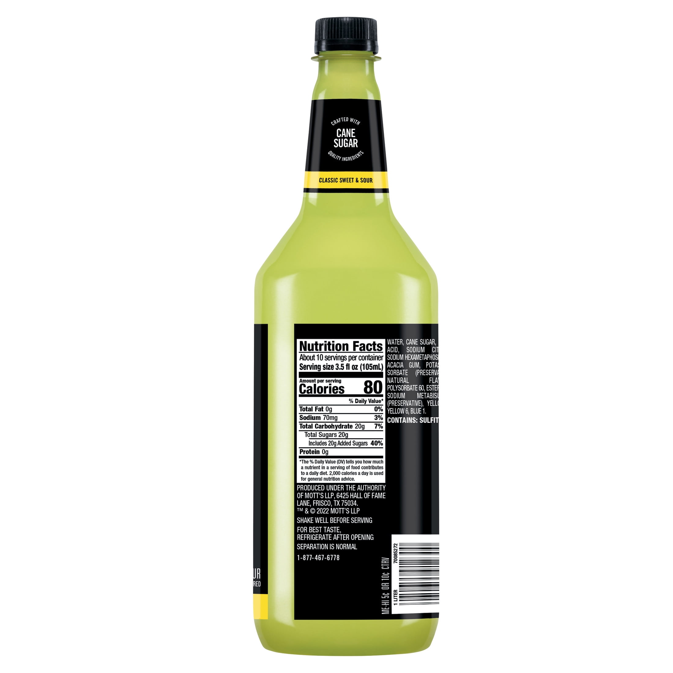 Mr & Mrs T Classic Sweet & Sour Non- Alcoholic Mix, 33.8 fl oz, Plastic Bottle, Shelf Stable