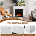 thumbnail image 5 of Sunmthink Electric Fireplace with 43" Mantel, Freestanding 18" Fireplace Heater TV Stand with 3D Realistic Flame for Living Room, Bedroom, White, 5 of 7