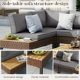 thumbnail image 2 of ELPOSUN 7-Piece L-Shaped Outdoor Sectional Sofa  ，Patio Furniture with Water-resistant Cushions & Side Tables (Grey), 2 of 6