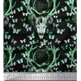 thumbnail image 1 of Soimoi Green Velvet Fabric Insect,Dream Catcher & Reindeer Face Animal Decor Fabric Printed BTY 58 Inch Wide, 1 of 1