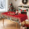 thumbnail image 3 of Nanqianyi Snowflake Snowman Christmas Tablecloth,60"x120",Waterproof Stain Resistant Table Cover For Winter Xmas Party Decor, 3 of 6