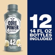 Core Power High Protein Shake, Vanilla, 42g Bottle, 14oz, 12 Pack
