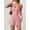 Pink, variant on UDAUDU Womens Summer Rompers Casual Knit Spaghetti Strap Sleeveless One Piece Shorts Jumpsuit Beach Vacation Outfits Khaki S