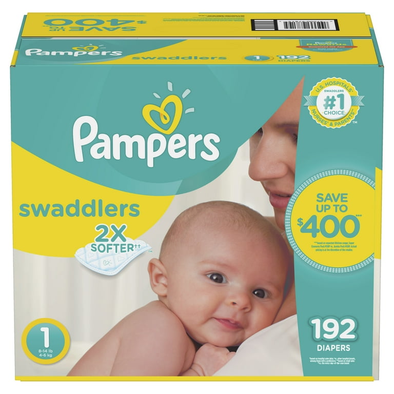 Pampers Baby-Dry Diapers Size 1 174 Count 