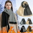 thumbnail image 4 of EnJoCho Thermal Scarf For Women Winter Scarf Classic Tassel Plaid Scarf Warm Soft Large Blanket Wrap Shawl Scarves 1 Pack Warm Scarf Christmas Gift 2022 adies' Cozy Shawl For Winter Walks, 4 of 5