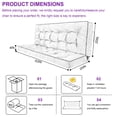 thumbnail image 3 of YLLN Porch Swing Cushions With Backrest, 4" Thicken Waterproof Outdoor Bench Cushion, Patio Swing Cushion Replacement, For Outdoor Indoor Garden Furniture, Only Cushion（40" x 63",Peach Leaf）, 3 of 7