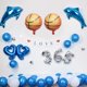 thumbnail image 3 of KAKOWELY 10 globos de baloncesto de 18 pulgadas, de aluminio, para fiestas de cumpleaños, juegos mundiales, deportes, decoración de fiestas., 3 of 4