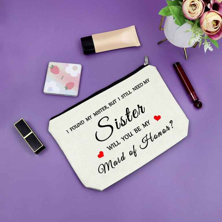 Sister, Maid of Honor Makeup Bag - Detailed Threads