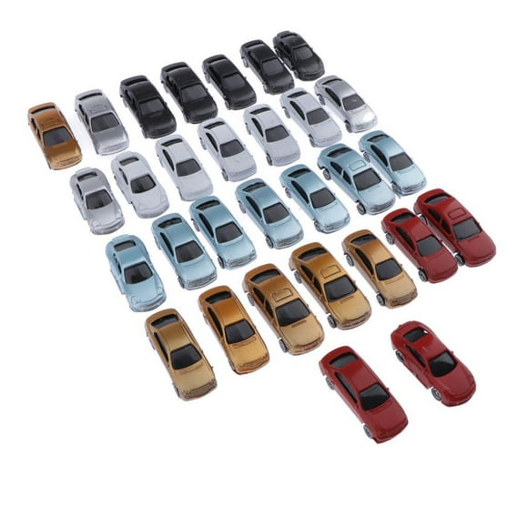 TISHITA 1/100 Scale Model Cars Miniature HO Scale 1:100 Painted Car Model Building Train