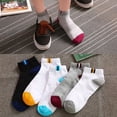 thumbnail image 1 of Calcetines de algodón de verano para mujer Calcetines para hombre Calcetines náuticos para mujer Calcetines cortos de doble aguja para hombre Calcetines, 1 of 5