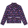 thumbnail image 4 of Jackets for Women Winter Coat Jackets Flannel Stand Collar Jacket(Dachshund, Lavender, Rose And Fuchsia,Size:S-4XL), 4 of 7