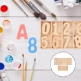 thumbnail image 2 of 2 Sets Wood Letters Unfinished Wooden Alphabet Numbers Unpainted Wood Chips, 2 of 7