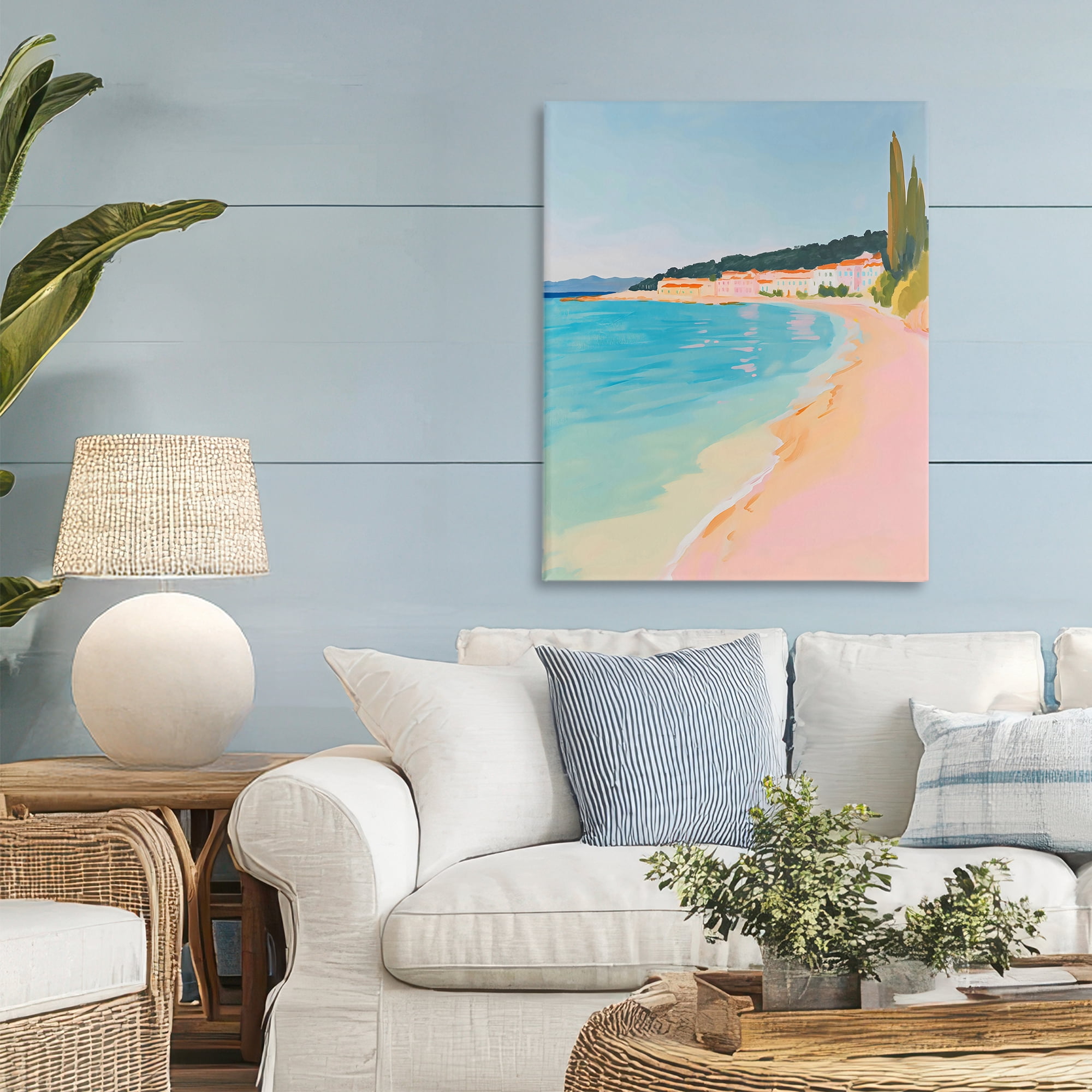 Stupell Industries Abstract Village By The Sea Canvas Wall Art, design by The Prints Vibe