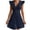 Navy, variant on Tqcoqu Women's Button Sundresses, Deep V Neck Ruffle Sleeve A Line Party Cocktail Dresses, Going Out Short Dress