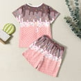 thumbnail image 4 of CONROSES Baby Boys Summer Outfit Set Ice Cream Graphic Short Sleeve T-Shirt Shorts Clothes Sets for Kids, Sizes 3-4 Years, 4 of 6