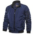 thumbnail image 1 of Men Bomber Jacket Motorcycle Pilot Coat Outwear, 1 of 2