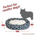 thumbnail image 3 of Majestic Pet Sherpa Athens Bagel Pet Bed for Dogs, Calming Dog Bed Washable, Small, Navy Blue, 3 of 5
