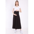 thumbnail image 2 of LVMA9030 - Womens Maternity Maxi Length Skirt Stretch with Waistband, 2 of 12