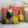 thumbnail image 3 of Nawypu  Rustic Cabin Throw Pillow Covers  Woodland Wolf Deer Bear Pillow Covers for Bed, Red Black Buffalo Plaid Cushion Covers, Wildlife Camping Lodge Mountain Decorative Square Pillow Cases, 3 of 5