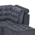 thumbnail image 6 of Dextrus Configurable Sectional Sofa with Adjustable Armrests, 6-seater Convertible Sofa Bed, Blue Gray, 6 of 8