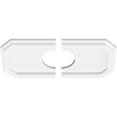 thumbnail image 2 of Ekena Millwork CMP16X8ED2-04000 4 in. ID x 5.5 in. Rectangle Émeraude Architectural Grade Médaillon de Plafond Contemporain PVC - 2 Pièces, 2 of 4