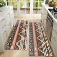 thumbnail image 4 of Kitchen Rugs Sets Of 2,Boho Blue Pixel Ethnic Pattern Anti Fatigue Kitchen Mat Rugs Non Slip Washable,Decorative Kitchen Floor Mats for Kitchen,Sink,Laundry,17"X47", 4 of 5