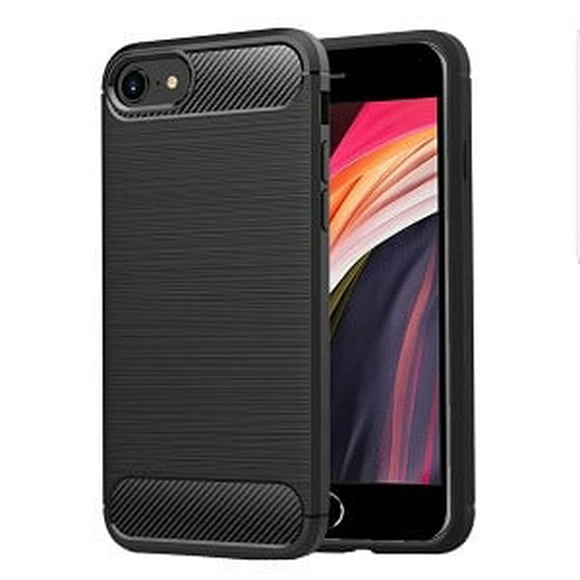 Apple iPhone SE 2020 Shockproof Case Heavy Duty Rugged Bumper Anti Knock Phone Back Cover (Black)