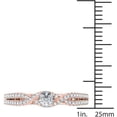 thumbnail image 4 of 3/8 Carat T.W. Diamond Bypass Criss-Cross Shank Classic 10kt Rose Gold Engagement Ring, 4 of 5