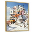 thumbnail image 2 of Designart "Winter'S Geometric Urban Design" Snow Floater Framed Canvas Wall Art, 2 of 5