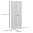 thumbnail image 3 of HOMCOM Armoire de Rangement avec Tablettes de Rangement Garde-Manger Placard Armoire, Blanc, 3 of 10