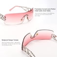 thumbnail image 3 of Gafas de Sol SENMARIES sin Montura Y2K con Marco Metálico en Llama Rosa, 3 of 6