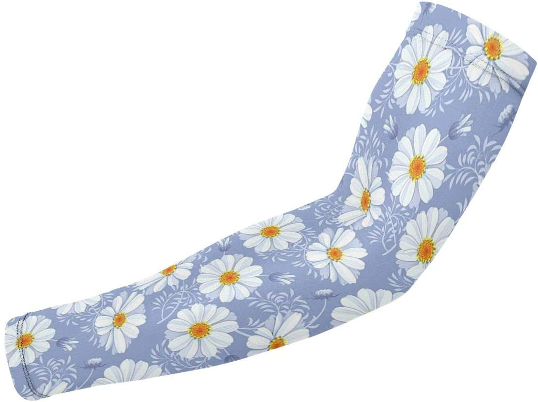 1 Pair Daisy Cooling Arm Sleeves Cover Sports UV Sun Protection Outdoor Unisex 