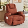 thumbnail image 2 of Furmax Power Lift Leathaire Fabric Recliner Chair Massage Recliner Sofa for Bedroom,Brown, 2 of 7