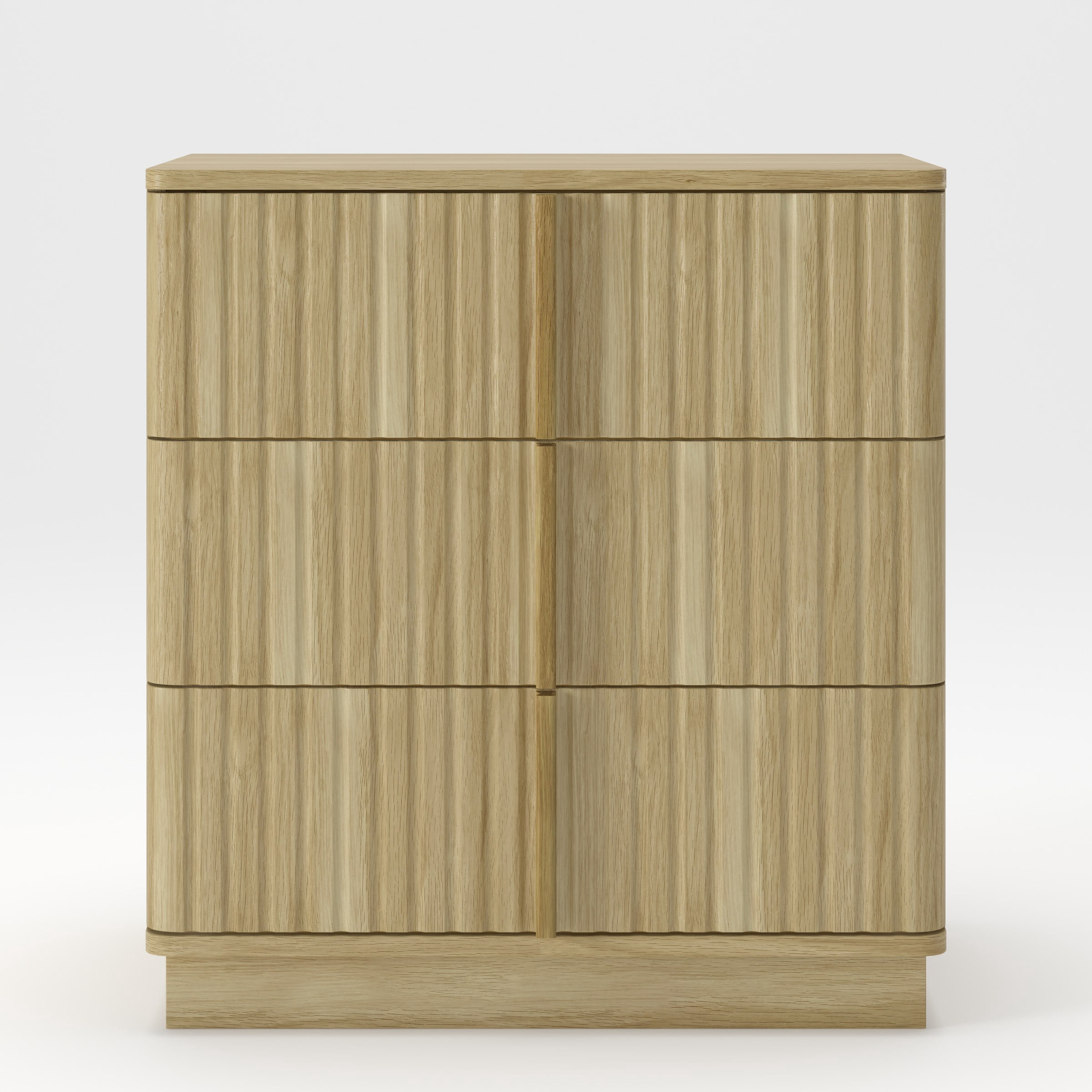 25.39"Vertical Stripe Vintage 3 Drawer Nightstand Cost-Effective Retro Cabinet Furniture Modern Coffee Table,Suitable for Bedroom,Living Room and Home Office