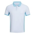 thumbnail image 4 of Polo Shirts for Men Summer Color Matching Short Sleeve Button Up Lapel Breathable Tops Casual Trend Slim Fit Mens T Shirts White S, 4 of 8