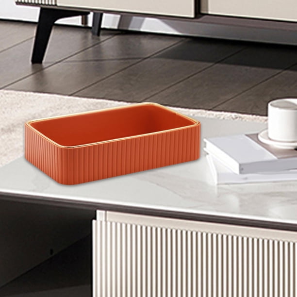 Bandeja Organizadora de Escritorio, Bandeja para Tazas de Agua, Organizador de Tocador de Baño, Accesorios de Oficina, Caja de Almacenamiento para Rel Naranja