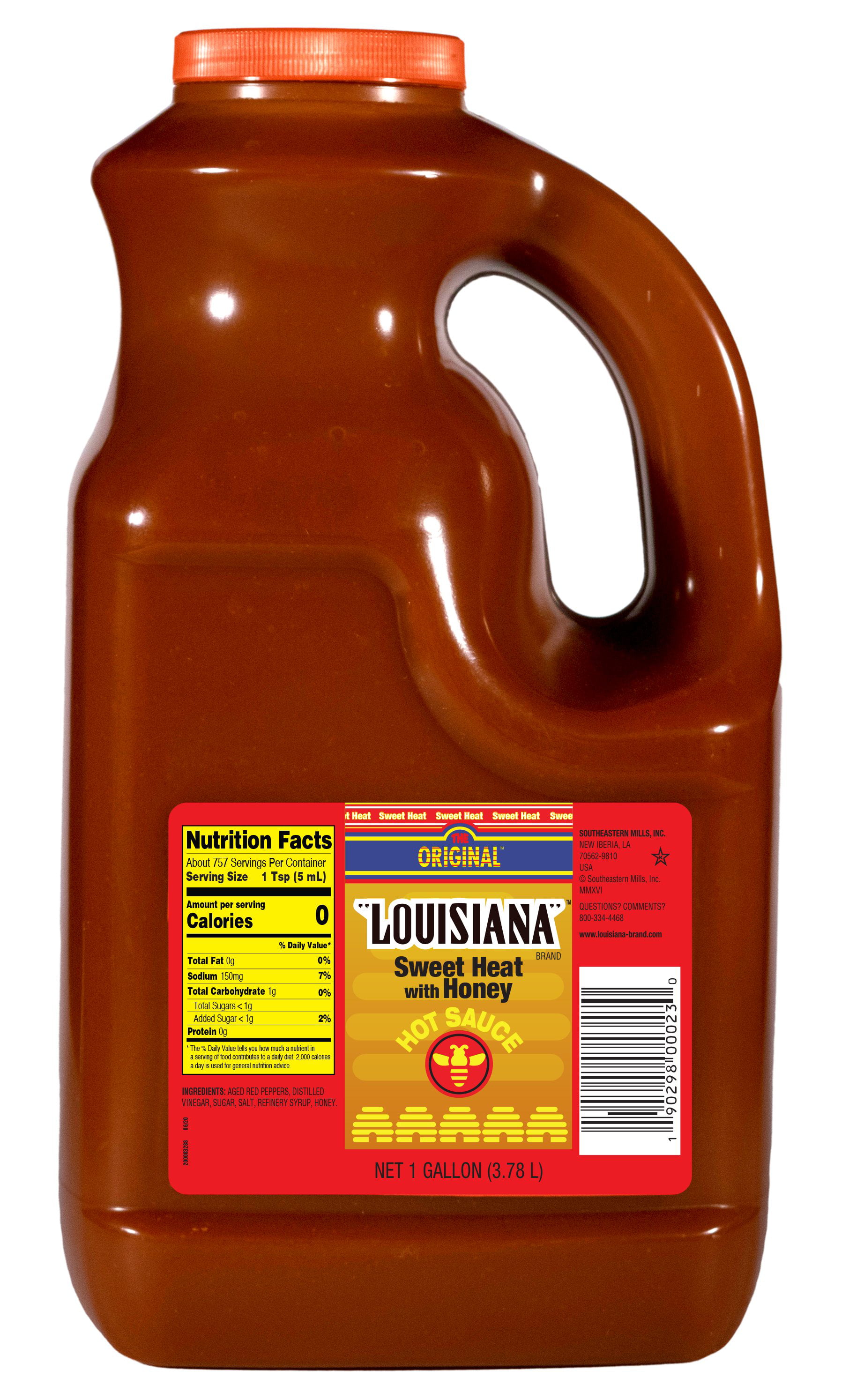 The Original Louisiana Brand Sweet Heat with Honey Hot Sauce, 1 Gallon ...