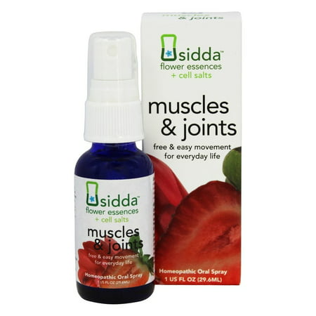 Siddha - Sidda Flower Essences + Cell Salts Muscles & Joints Homeopathic Oral Spray - 1 fl. (Best Oral Steroids For Muscle Growth)