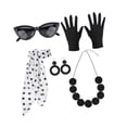 thumbnail image 3 of Accesorios de vestuario de los años 50 Fernando para mujeres Juego de 5 piezas en color negro, 3 of 8