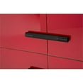 thumbnail image 3 of Michael Amini State St. Stainless Steel Accent Cabinet in Saffron Red/Black, 3 of 4