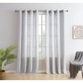 thumbnail image 3 of THD Harley Faux Linen Textured Semi Sheer Sun Light Filtering Window Grommet Curtain Panels, Set of 2 Panels, 3 of 7