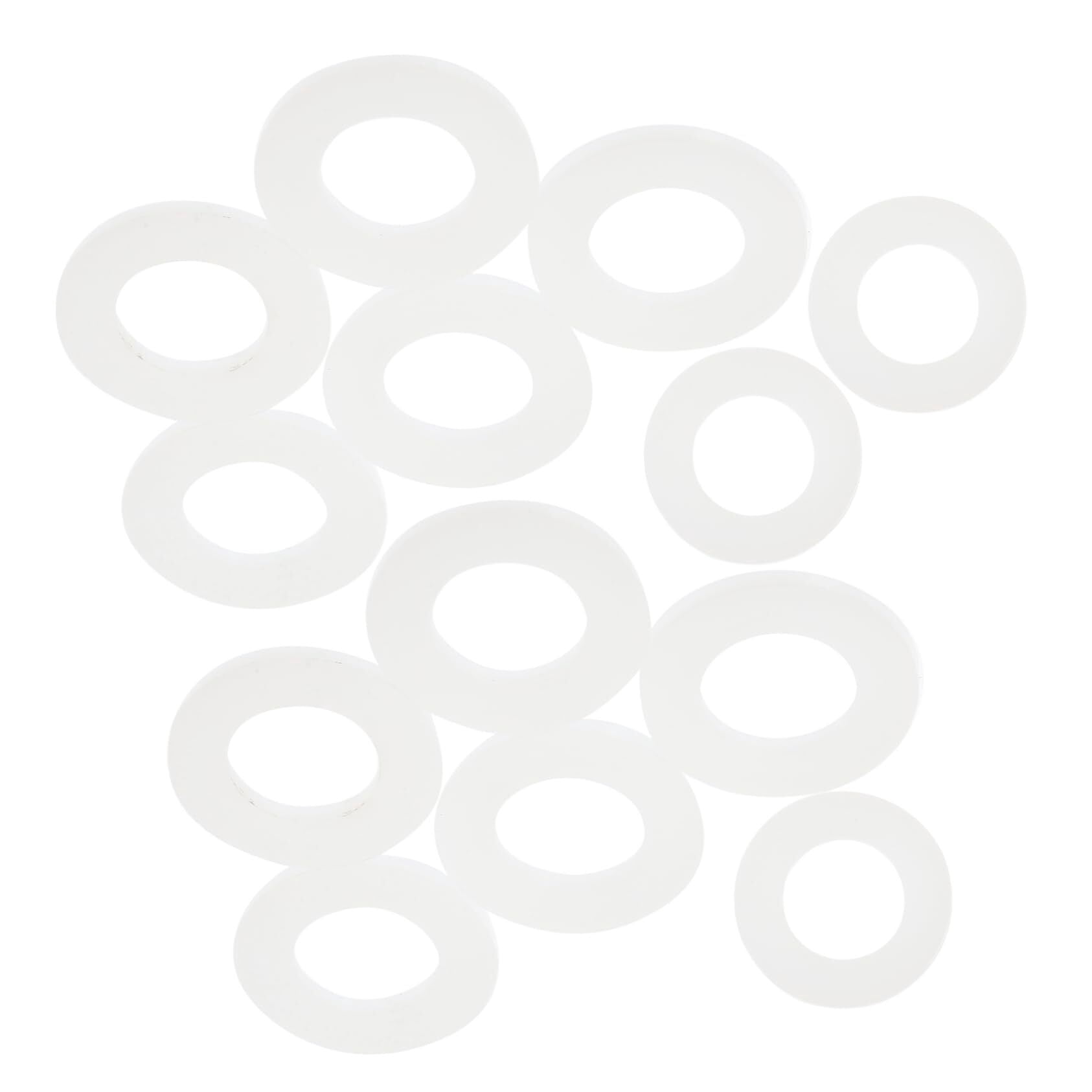 100 Pcs Long Washer Furniture Screw Gaskets Home Accessory Small Washers Screw Gasket Replacement Multi-use Fastening Washer Sealing Ring Screw Fastening Washers White Nylon