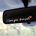 thumbnail image 3 of 4PCS I Love You Drive Safe Car Sticker, Drive Safe I Love You Mirror Sticker Rearview Mirror Decal, Car Window Decals for Women, Valentines Day Gifts for Family, Her, Him(white,8pcs), 3 of 7