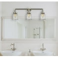 thumbnail image 2 of 205-SN-G184 Innovations Lighting Canton-Three Light Wall Bracket-30 Inches Wide by 10 Inches High-Brushed Satin Nickel Finish-Seedy Glass Color, 2 of 3