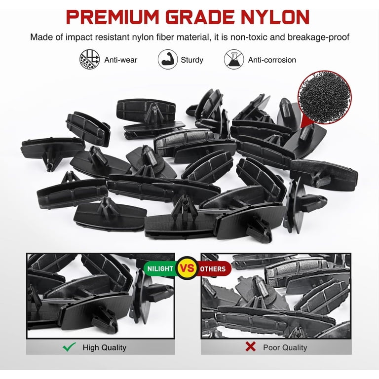 Jeu De 20 Clips Pour Ailes De Garde-boue - Compatibles Jeep Liberty & Wrangler 2005+ - Réf. 55157055AA