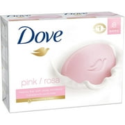 3 Pack - Dove Beauty Bars With Deep Moisture, Pink, 4 oz each bar, 8 ea