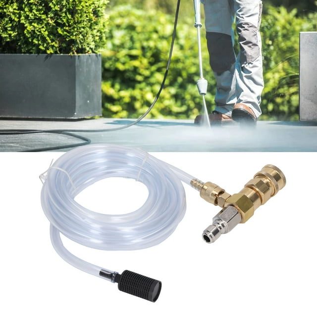 Ensemble d'Injecteurs Chimiques, Injecteur Chimique Professionnel Réglable en Laiton et Acier Inoxydable 5000PSI Anti-Décoloration pour Nettoyeur Haute Pression